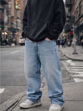 Levi’s SilverTab Baggy Jeans 40x32 Light Wash Loose Fit Vintage Y2K Skater